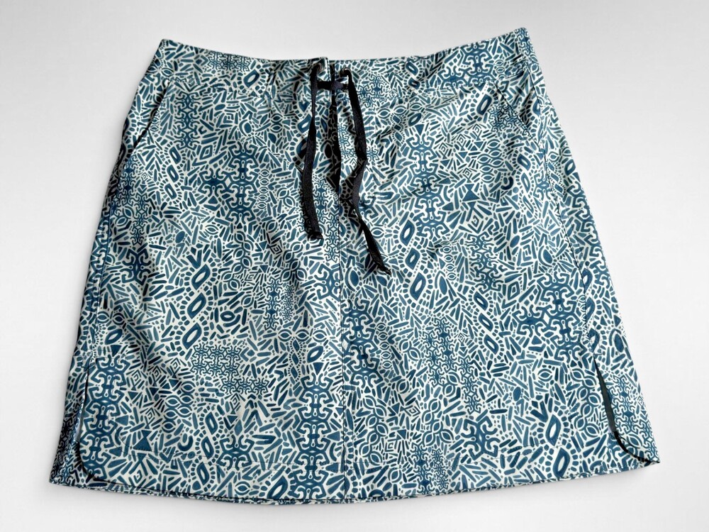 RipSkirt Hawaii Reef Sport Skirt Women M Green Print Stretch Travel Beach NWT